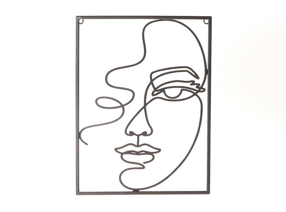 Bild aus Metall klein "Gesicht"